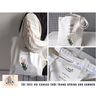 Túi Tote Vải Canvas Thời Trang Spring And Summer
