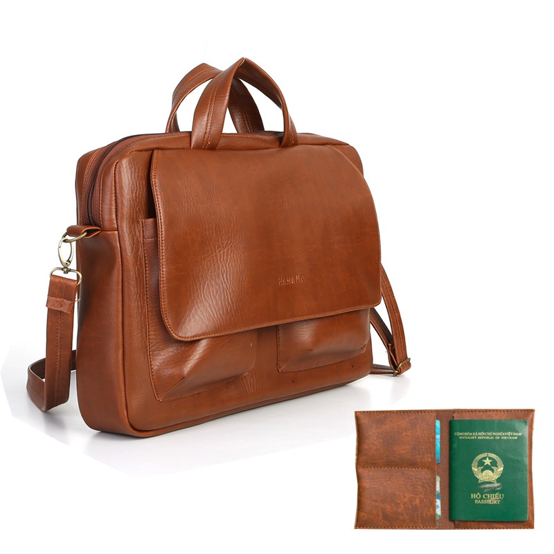 Túi xách công sở HANAMA G8 tặng kèm ví hộ chiếu C10 vàng | BigBuy360 - bigbuy360.vn