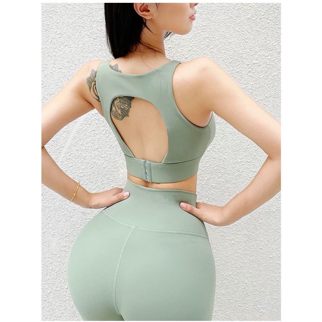 Set Bộ Thể Thao Yoga Gym Thun Poly Gân Naqi P-603 Cao Cấp Vải Mịn Form Chuẩn