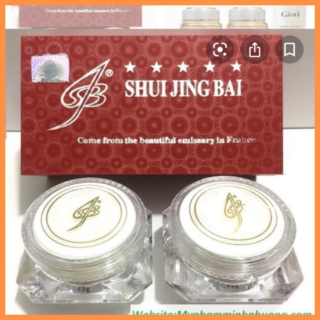 BỘ ĐÔI NGÀY ĐÊM THUỶ TINH BẠCH KEM NÁM SHUI JING BAI