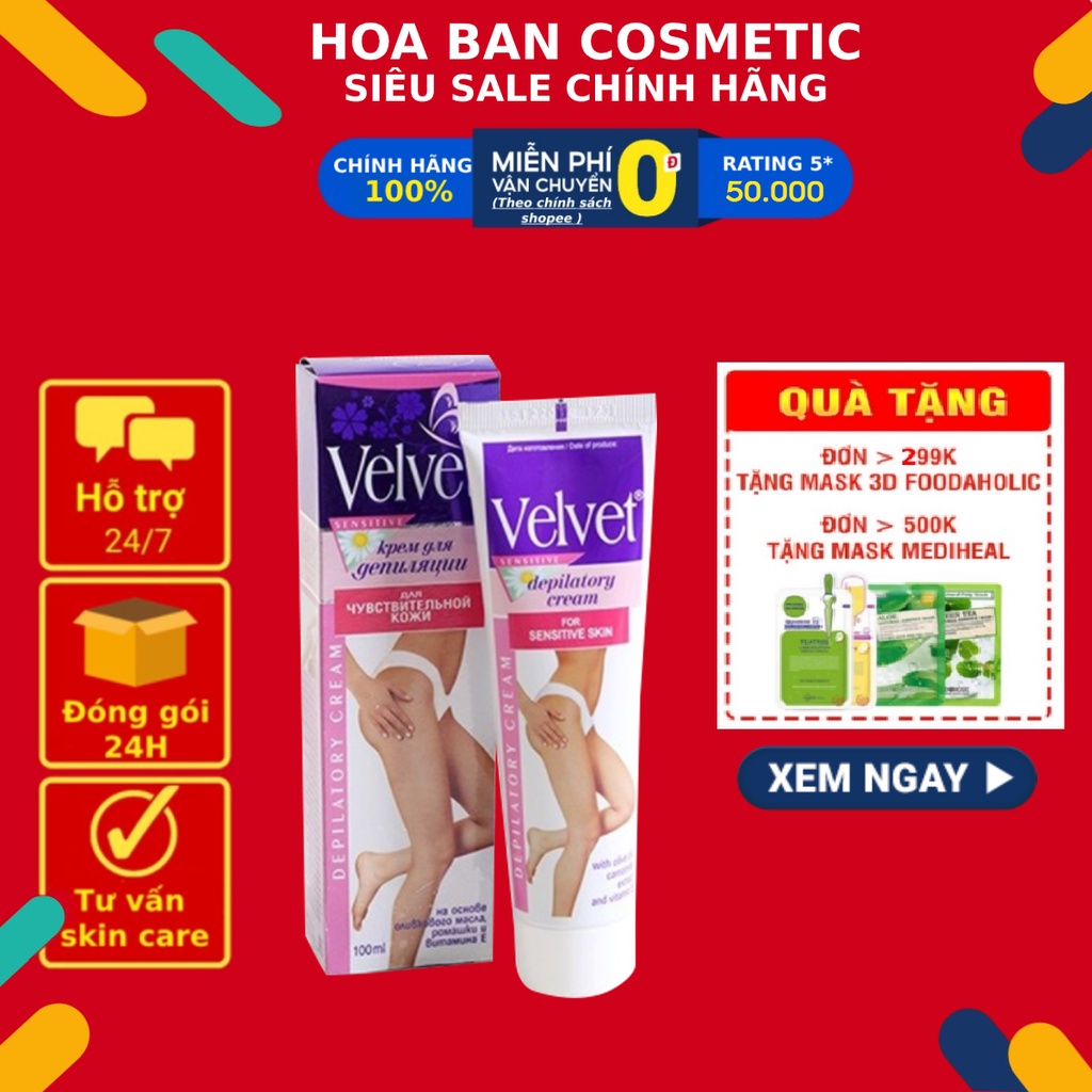 Kem tẩy lông Velvet Sensitive Nga 100ml