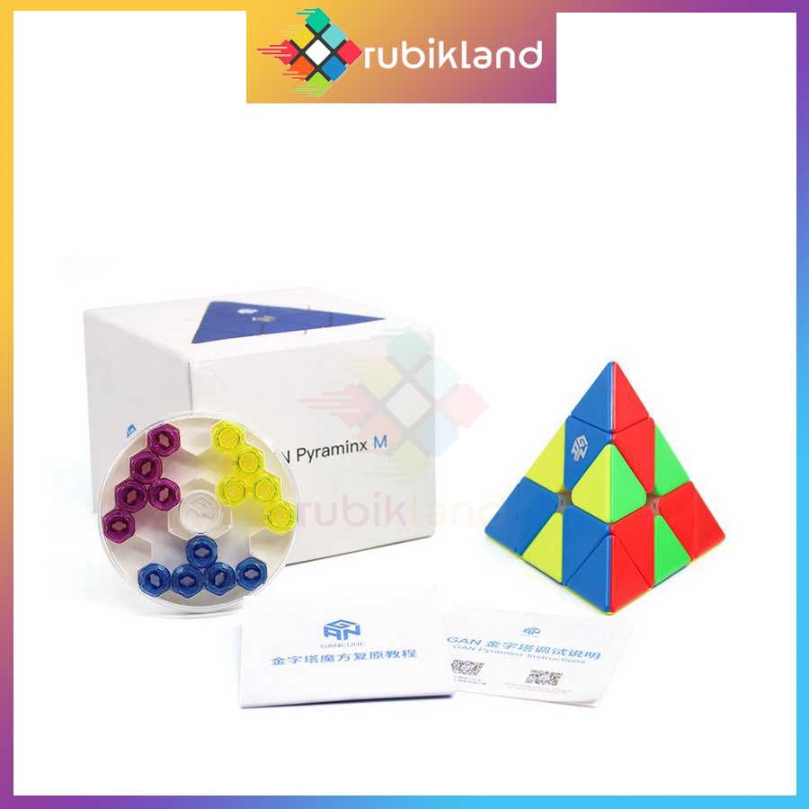 [Enhanced] Rubik Gan Pyraminx M Stickerless Rubic Tam Giác Nam Châm Flagship Pyramid Kim Tự Tháp Đồ Chơi Trí Tuệ Trẻ Em