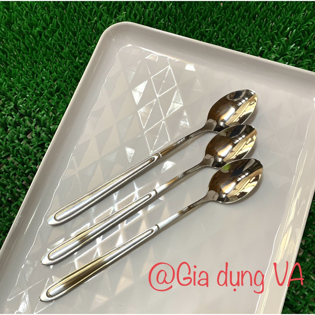 THÌA CAFE INOX KHÔNG GỈ CÁN DÀI 19CM