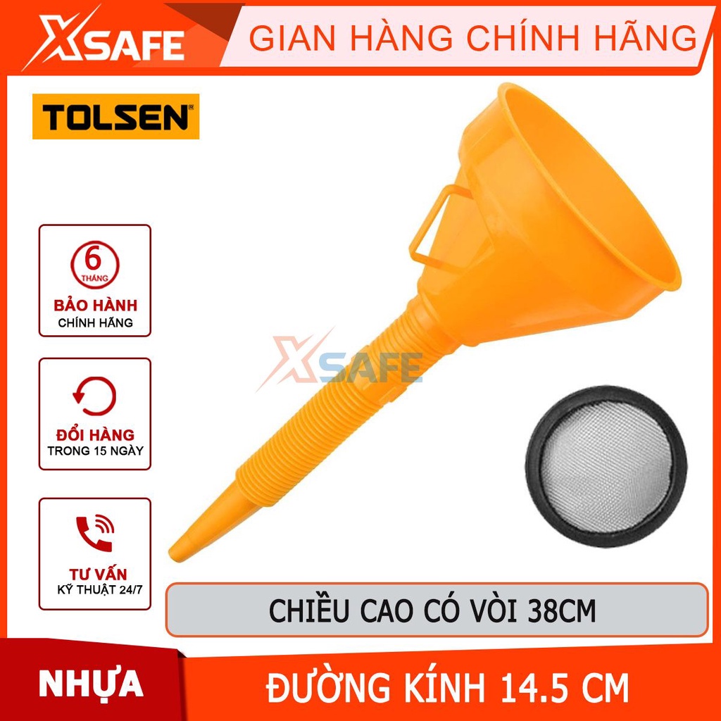 Quặng lọc Tolsen 65230 145mm nhựa cao cấp bền bỉ, ống ruột gà dễ bẻ cong, thiết kế tay cầm tiện lợi -[CHÍNH HÃNG][XSAFE]