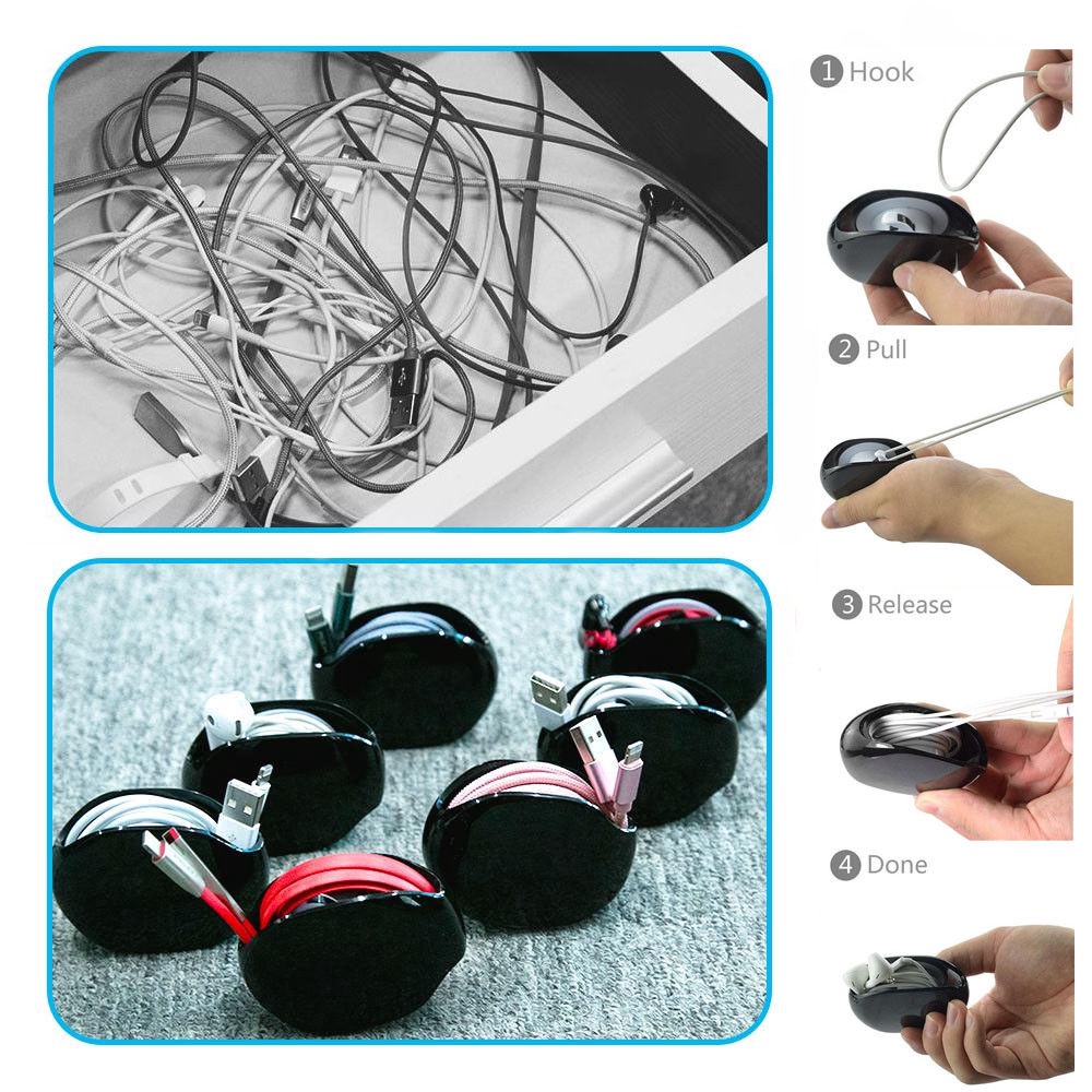 [Mới] Tai Nghe Quấn Dây Cáp Tai Nghe Chụp Tai Sắp Xếp Gọn Gàng Không Rối