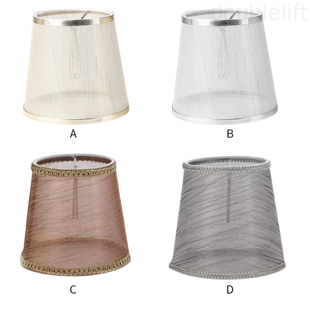 3Pcs Lamp Shades Transparent Gauze Cloth Craft Lampshade for Table Floor Light Lighting doublelift store