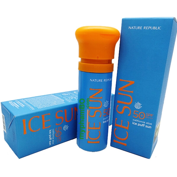 Kem chống nắng Ice Puff Sun Mersenne Beaute pha lê tuyết Hàn Quốc