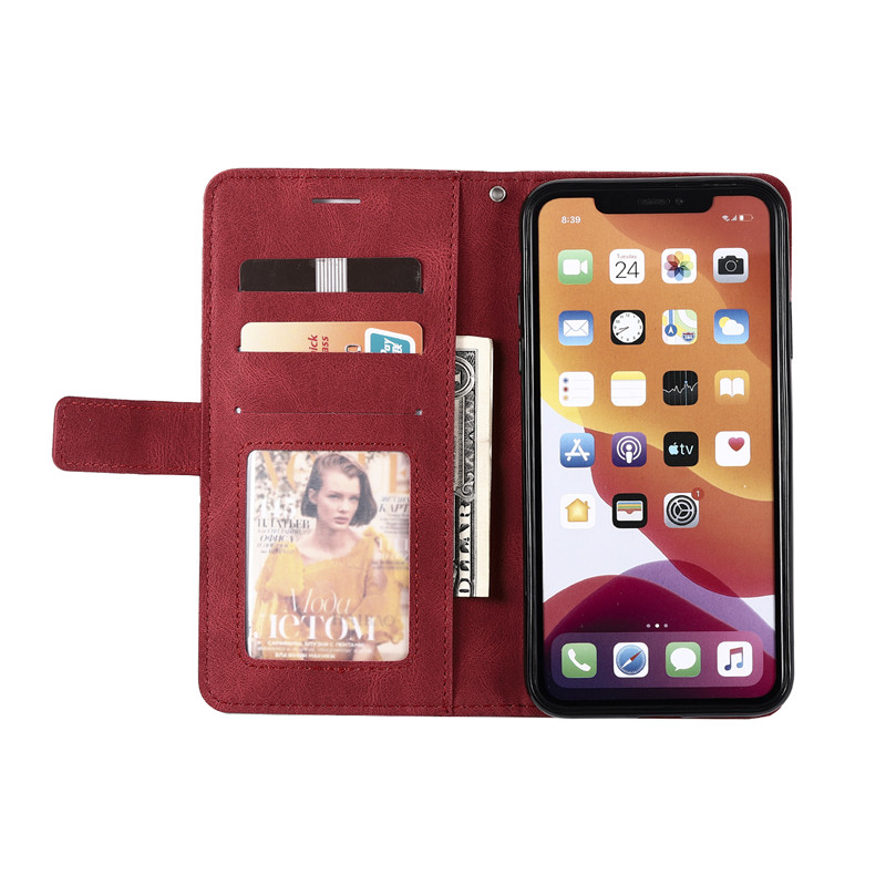 Ốp điện thoại da gập đựng thẻ ví cho for iPhone 12 Mini 11 Pro XS Max XR X SE 2020 8 7 Plus I11+