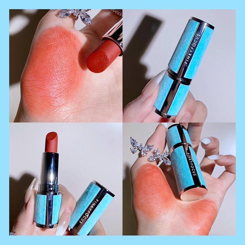 Set son mascara kẻ mắt Pinkyfocus vỏ nhung sang chảnh tiện lợi | BigBuy360 - bigbuy360.vn