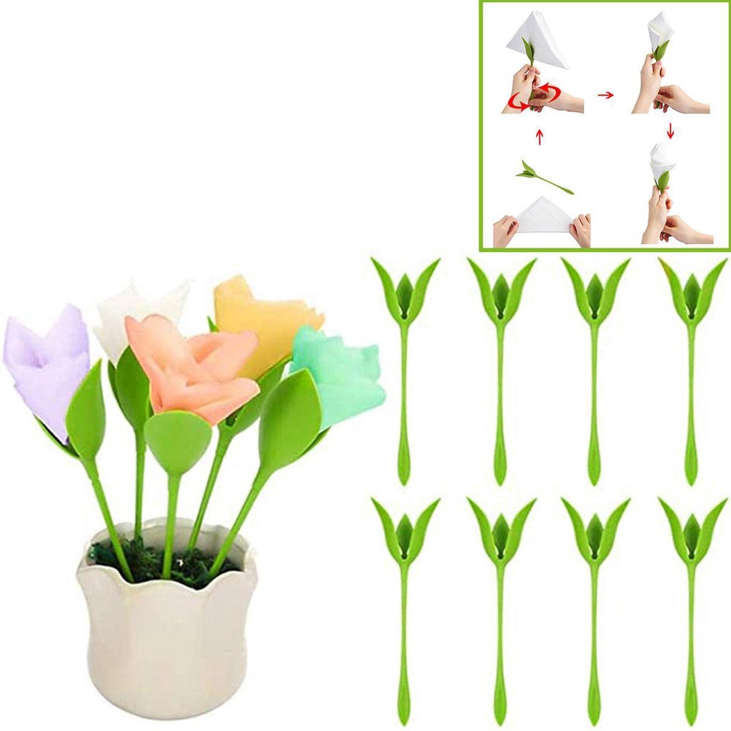 Lloyd Vòng Nhẫn Giữ Khăn Ăn Trong Khách Sạn Đám Cưới Nhà Cửa Nụ Nụ Nụ Nụ Hoa Xanh