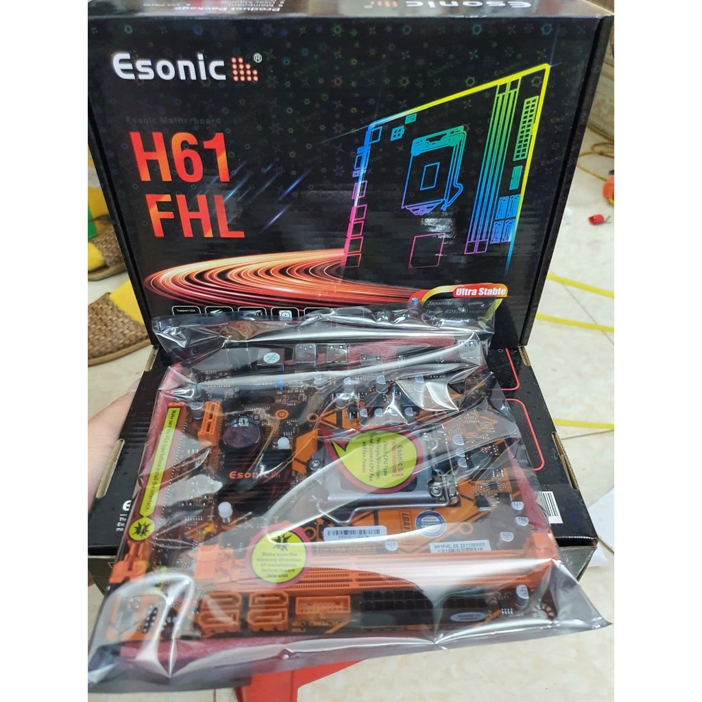 Main H61 Esonic new zin full box bảo hành 24 T