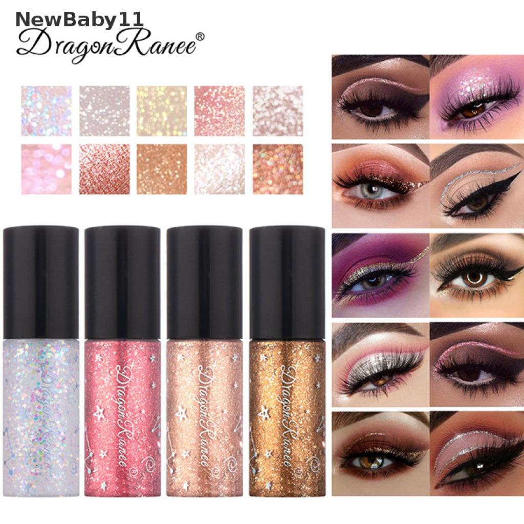 1 Hộp Phấn Mắt Dạng Lỏng 10 Màu Lấp Lánh Chống Thấm Nước NewBaby