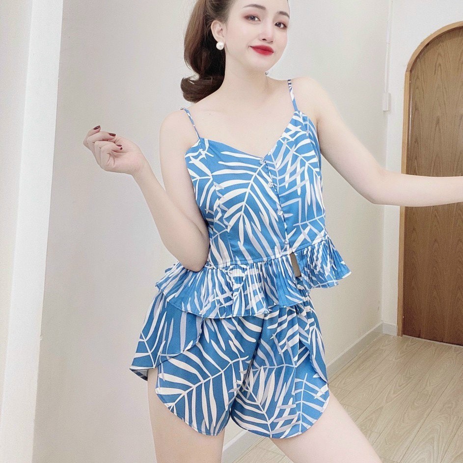 Đồ Bộ Lụa/Lanh/Satin Đùi Mặc Ở Nhà Nữ - Bộ Ngủ Nữ 2 Dây Sexy Mặc Nhà Mùa Hè, Nhiều Mẫu Dễ Thương