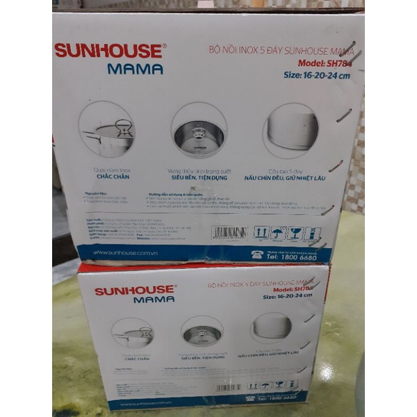 BỘ NỒI SUNHOUSE MAMA MODEL SH784
