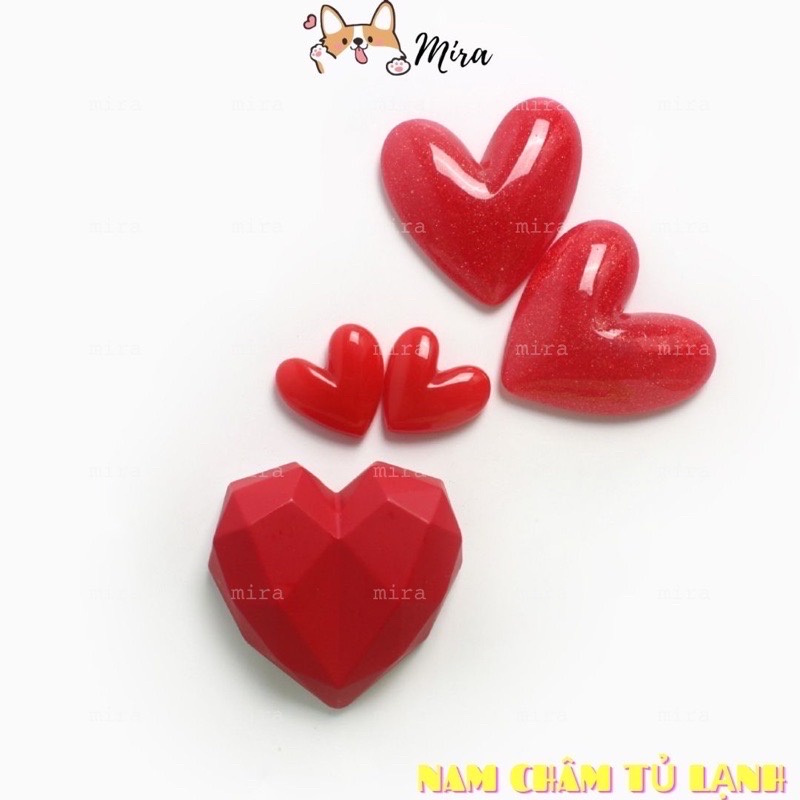 Nam Châm Tủ Lạnh 3D Tim nhỏ Love Mini Decor Bàn Học, Trang Trí Bàn Làm Việc, Đính Note, Quà Cho Bạn Gái MIRA-3D68023