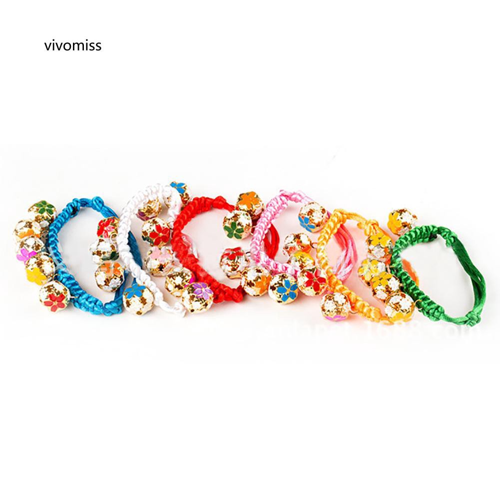 Vòng cổ bện dây có chuông dành cho thú cưng