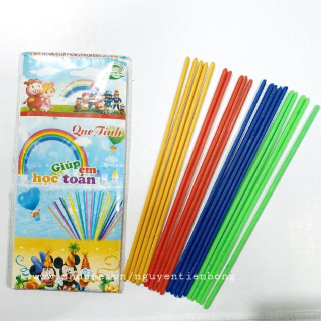 Sỉ vỉ que tính 20que/4màu) [vpp]