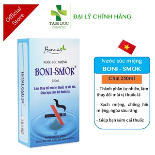 Nước súc miệng BONI SMOK [Chai 250ml] - Nước súc miệng cai thuốc lá [BoniSmok]
