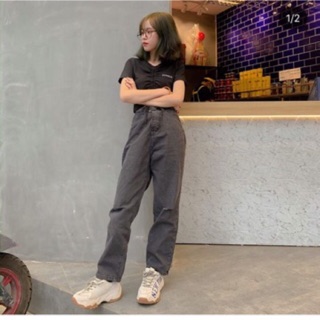 Quần baggy ống rộng lưng cao rách gối 🔥