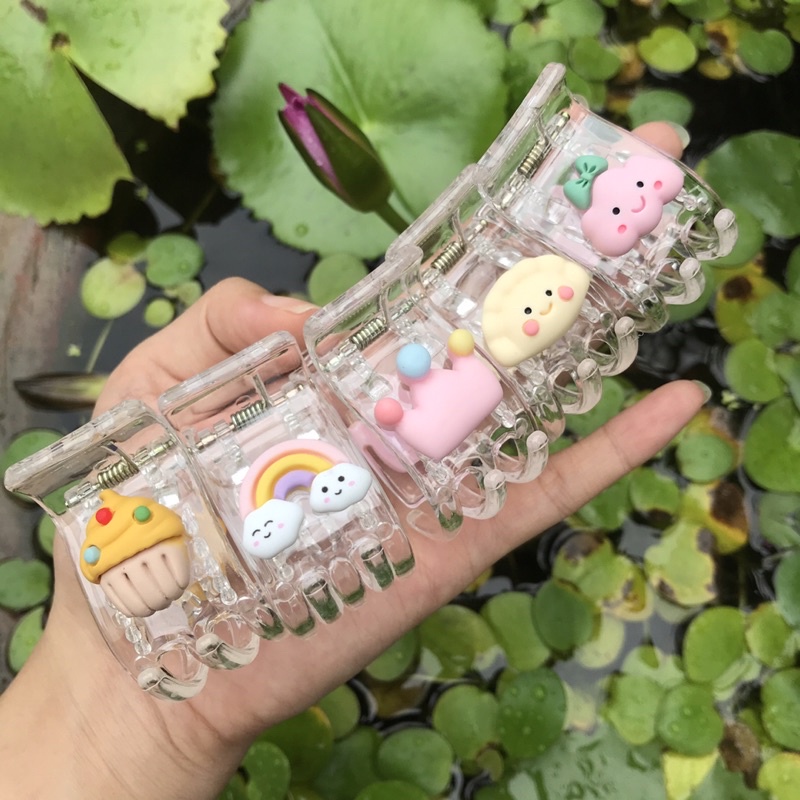 Kẹp Tóc Càng Cua 3 Răng 5 Răng Hoạt Hình Dễ Thương