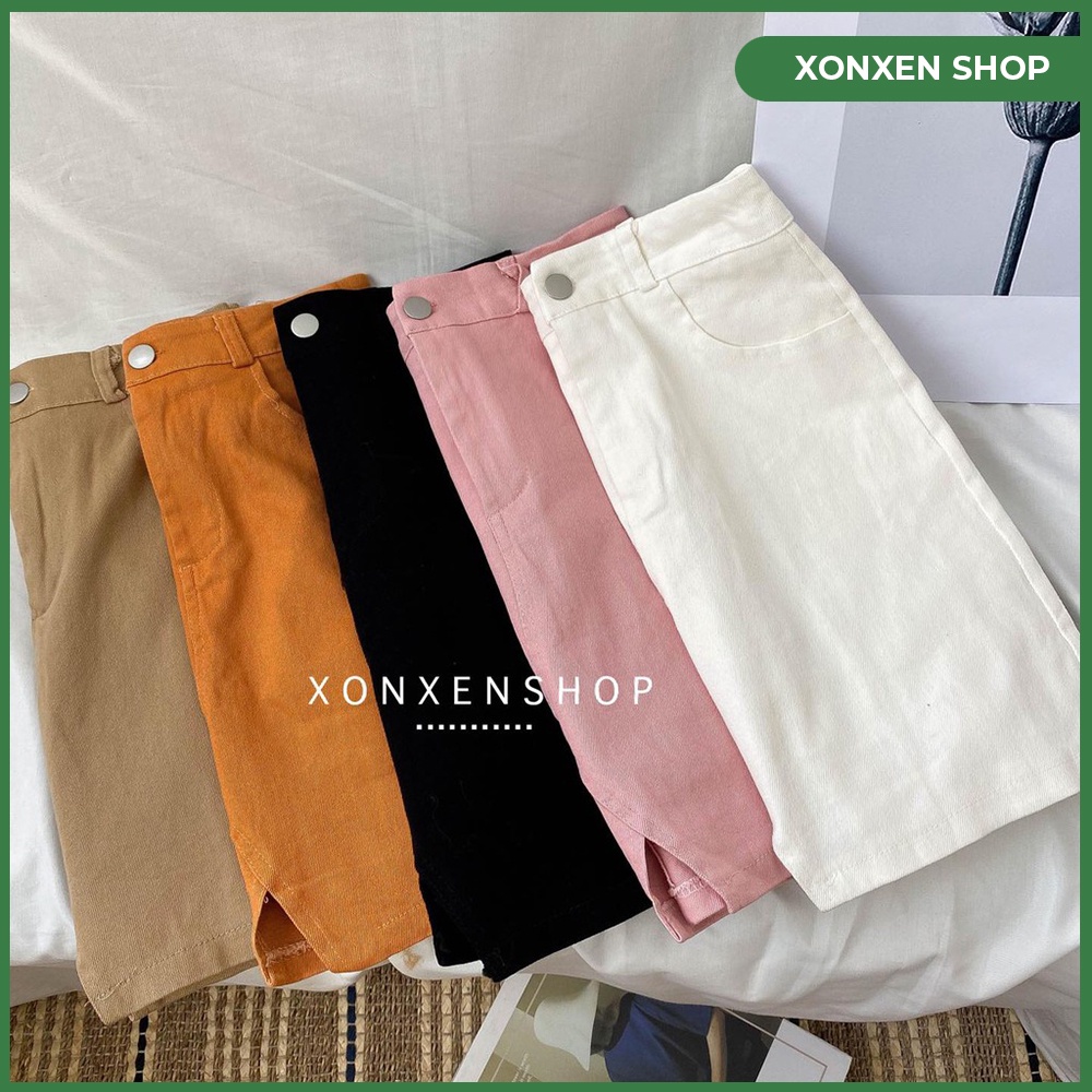 CHÂN VÁY CHỮ A CHÂN VÁY KAKI XẺ LAI XONXEN ĐĂK LĂK SIZE S M MÃ 656