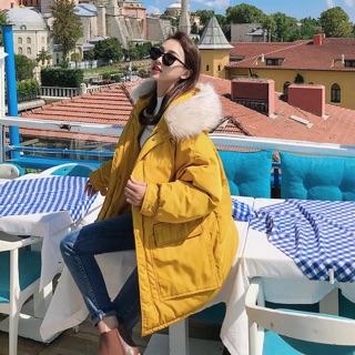 (Xả hàng ăn tết )---giá sốc-Áo phao dáng dài ulzzang girl ( ảnh thật phía sau)