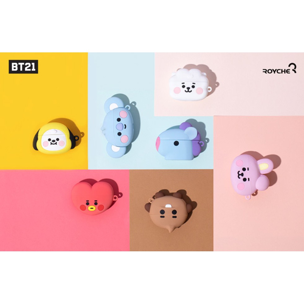 Vỏ Bảo Vệ Hộp Sạc Tai Nghe AirPods PRO 1nd / AirPods PRO 2nd Hình BT21 Dễ Thương