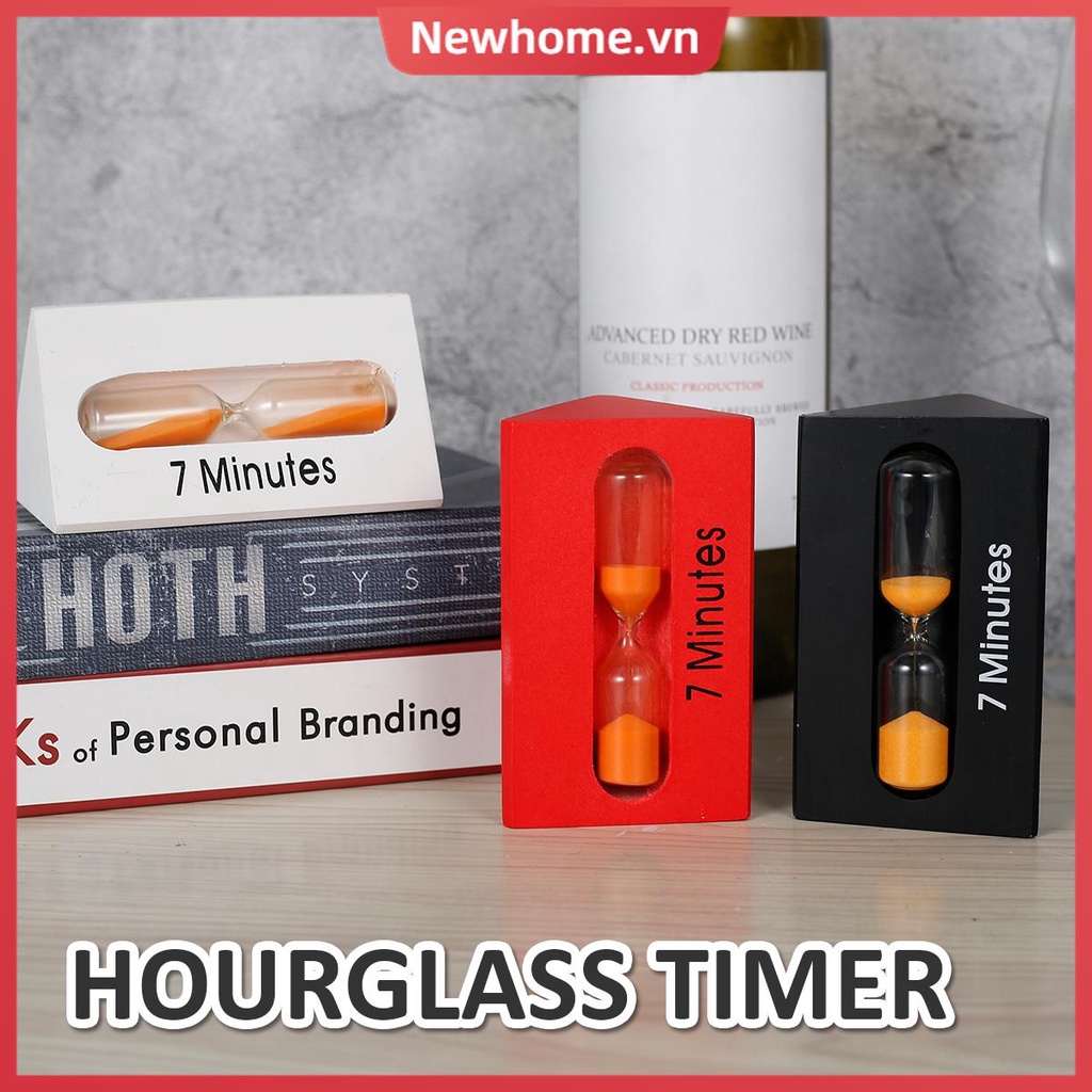 Đồng Hồ Cát 3 Trong 1 Hình Tam Giác Bằng Gỗ 3 / 5 / 7 Phút Kích Thước Nhỏ Gọn Tkc5360