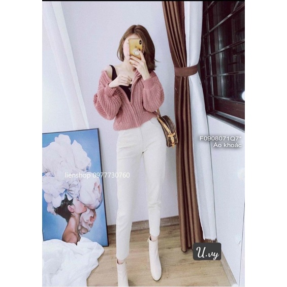 Áo khoát len vặn thừng