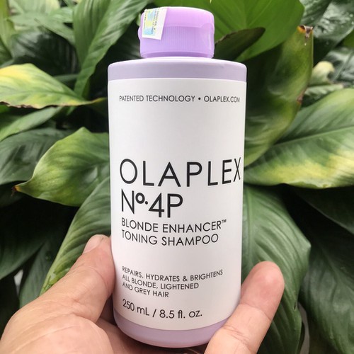 Dầu gội tím khử vàng OLAPLEX NO.4P BLONDE ENHANCER TONING SHAMPOO 250ml chính hãng...0385669939  dầu gội tím Olaplex No.