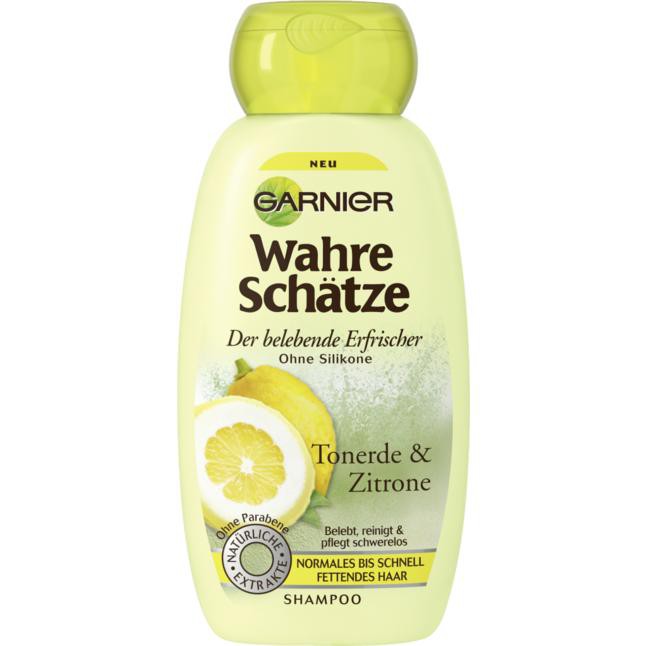 Dầu gội Garnier Wahre Schatze Tonerde &amp; Zitrone dành cho tóc nhờn