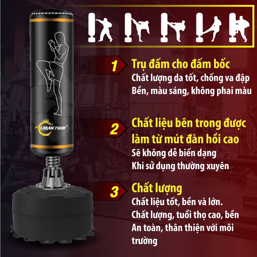 BG -Trụ đấm bốc BOXING PILE - Bao cát đấm bốc dành cho người lớn trẻ em - Trụ đấm boxing tập võ tại nhà