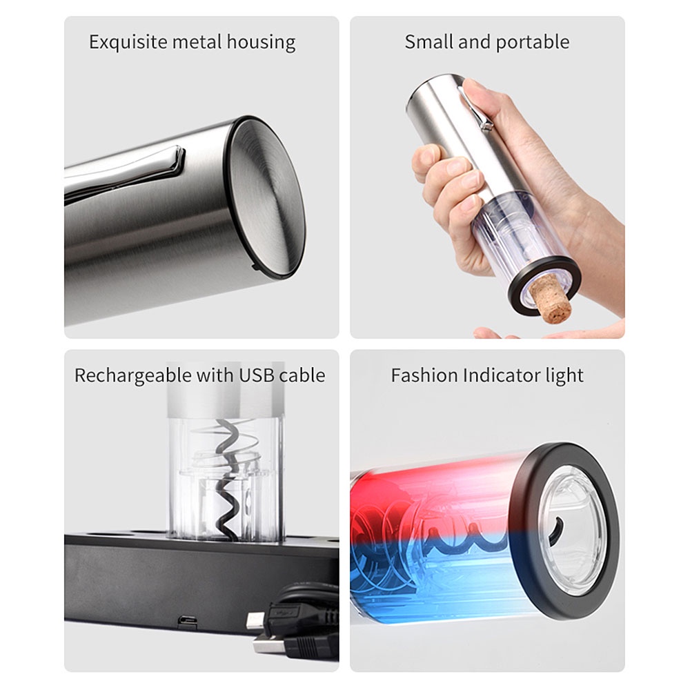 Uareliffe 5 In 1 Wine Opener With Wine Stopper