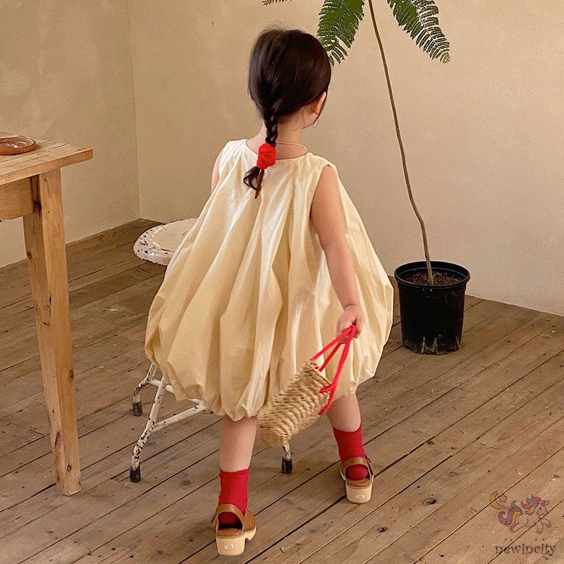 Đầm Dây Phong Cách Hàn Quốc Thời Trang Mùa Hè Dành Cho Bé Gái