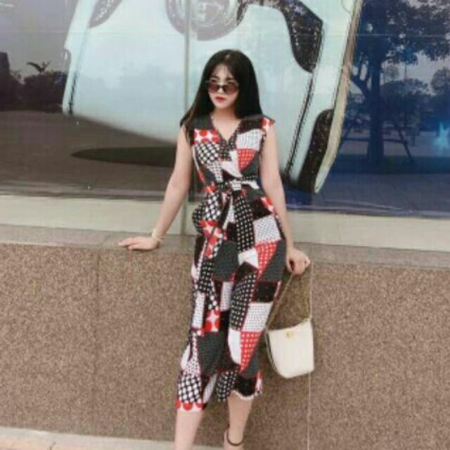 SẴN/ JUM LỤA NỮ/ JUM NỮ DÁNG DÀI/ SÉT TRANG PHỤC/ Jum quần ống rộng họa tiết lụa hàn thắt dây cực xinh