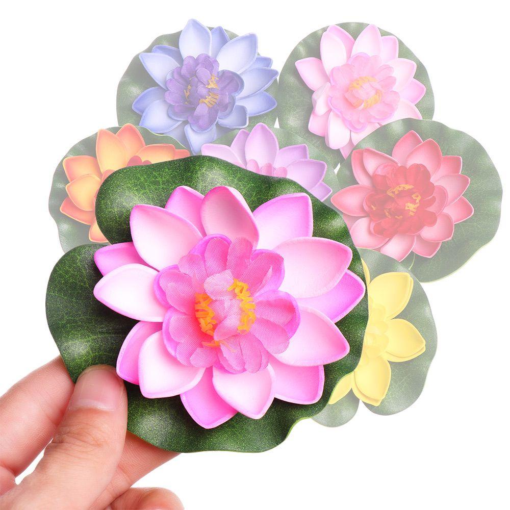 Lá Sen Nổi Trên Mặt Nước Màu Xanh Lá Cây 10cm Trang Trí Tiệc Bể bơi