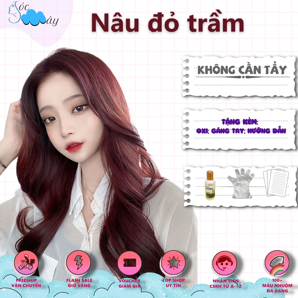 Thuốc nhuộm tóc NÂU ĐỎ TRẦM