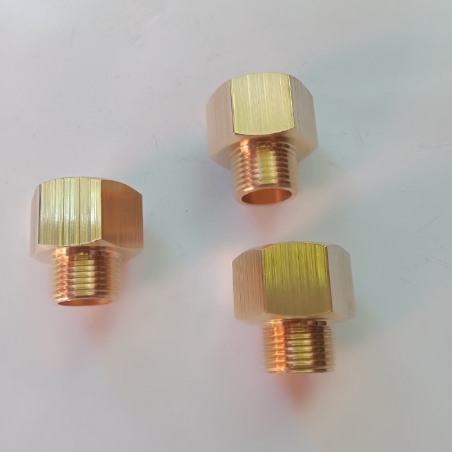 Lơ nối ren ngoài 17mm ren trong 21mm đồng thau