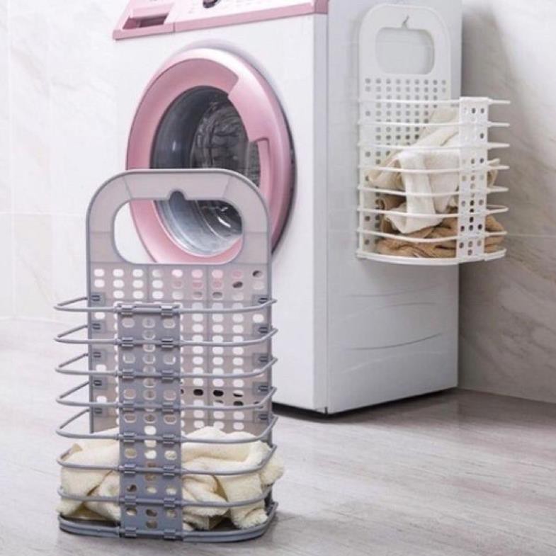 [KHO SỈ] Giỏ đựng quần áo trước khi giặt treo tường gấp gọn tiện lợi