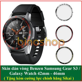 [Tặng cường lực] Dán viền vòng Benzen Galalaxy watch 42mm- 46mm ,Samsung Gear S3