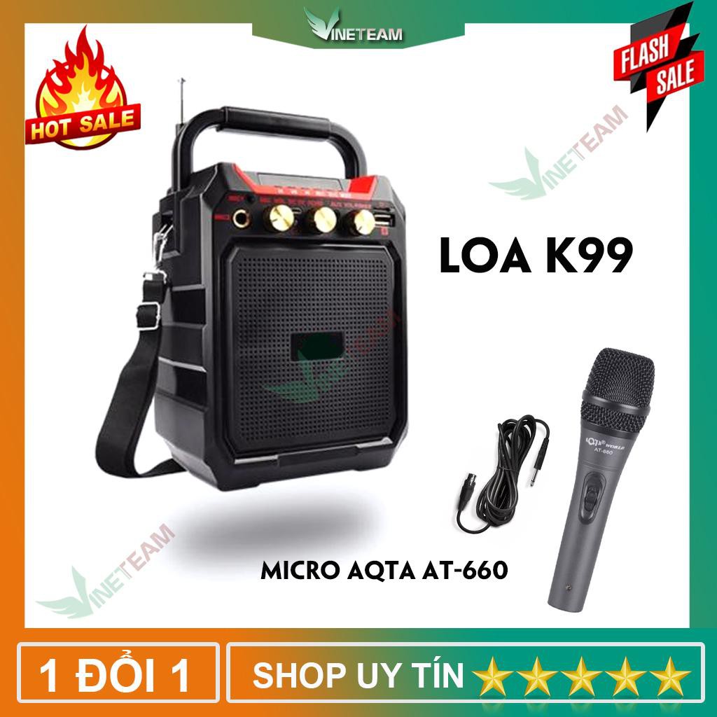 Loa Bluetooth mini K99 hát Karaoke cực chất -DC2614