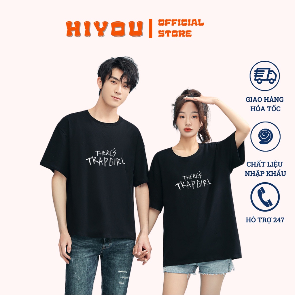 Áo Thun nam nữ tay lỡ phiên bản Premium 100% Cotton Cao Cấp in TRAP GIRLS Form Rộng Oversize Top xu hướng