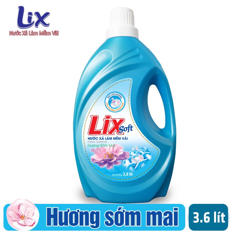 Nước Xả Vải LIX Hương Ban Mai 3.6L LSF36 - Lưu hương trên từng sợi vải