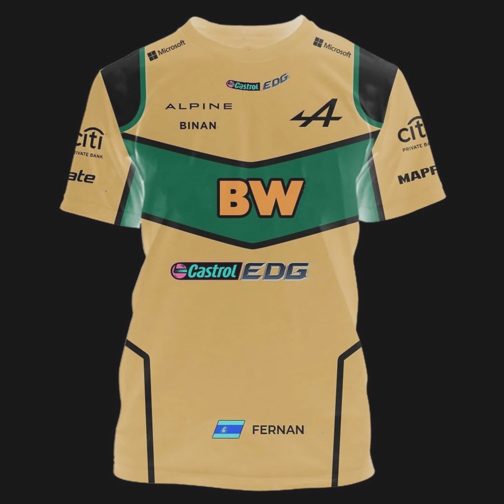 Áo Thun Thể Thao Nam Cổ Thuyền Alpine F1 Thời Trang 2022