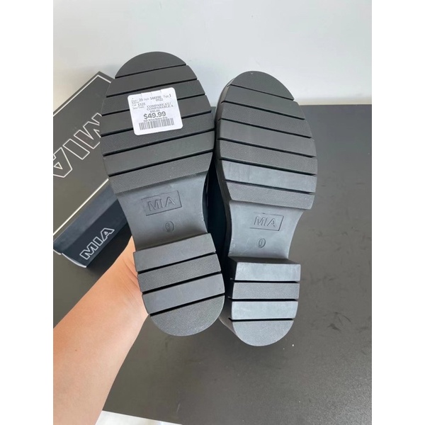 Giày lười nữ Mia  Giày loafers nữ da Pu tăng chiều cao cao cấp 0822
