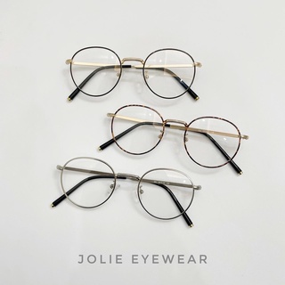 Kính giả cận,gọng kính cận tròn cao cấp kim loại thanh mảnh 891 new Jolie eyewear chống ánh sáng xanh, UV400