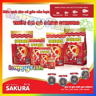 Thức ăn cá sakura gold - cám cá sakura gold túi 500gr 100gr, size hạt m s b