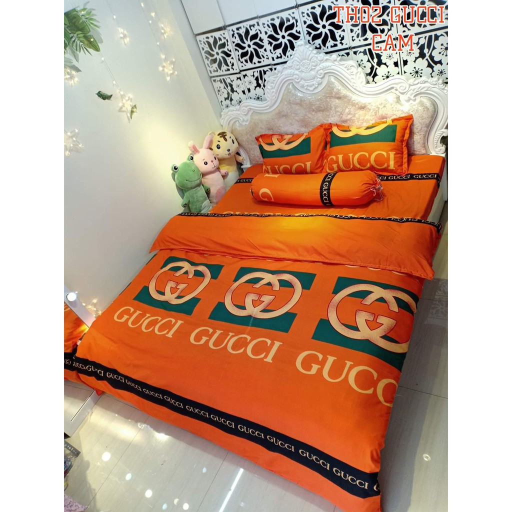 Ga Trải Giường Bọc Đệm Vải cotton poly hàn,GC cam