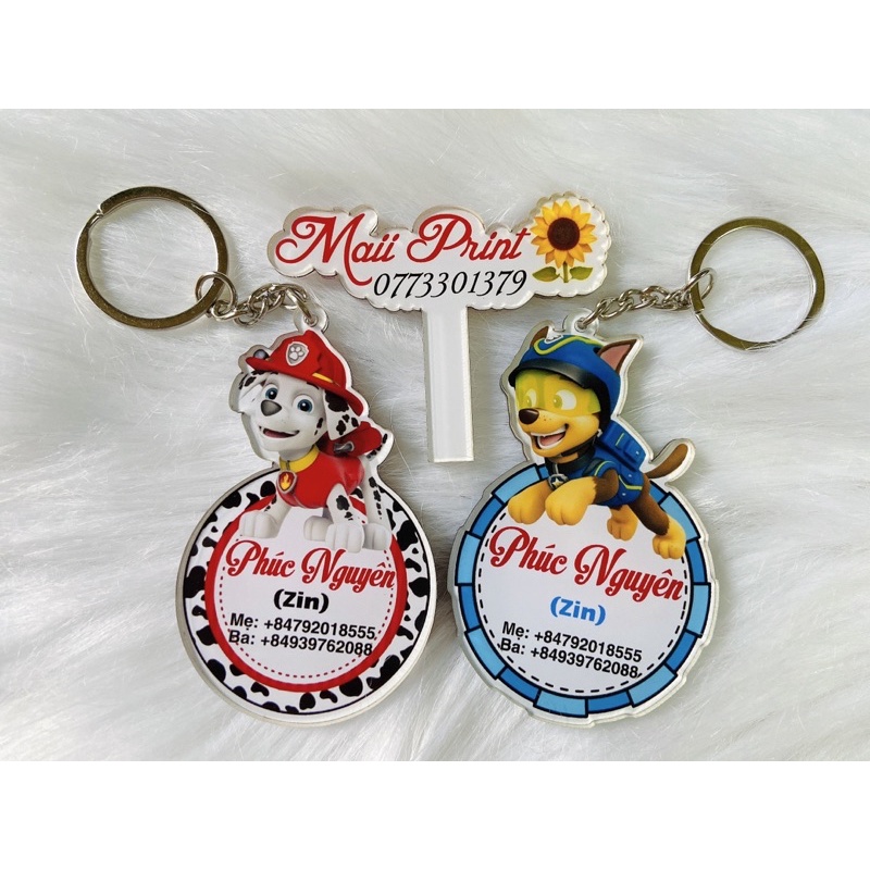 MÓC KHOÁ TREO BALO CHO BÉ IN THEO YÊU CẦU