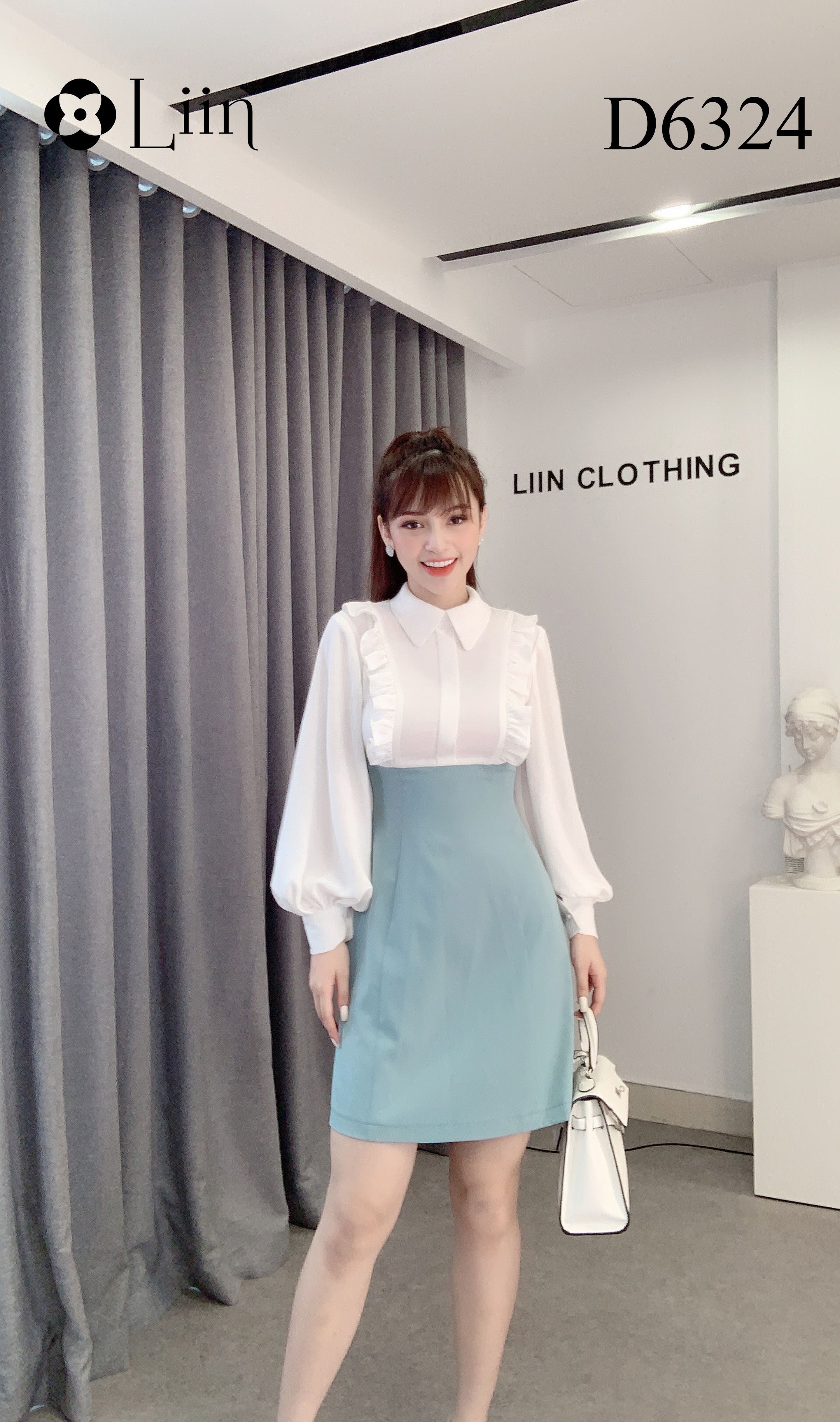 Đầm ôm nữ Linbi thiết kế thanh lịch, cực xinh xắn Liin clothing D6324